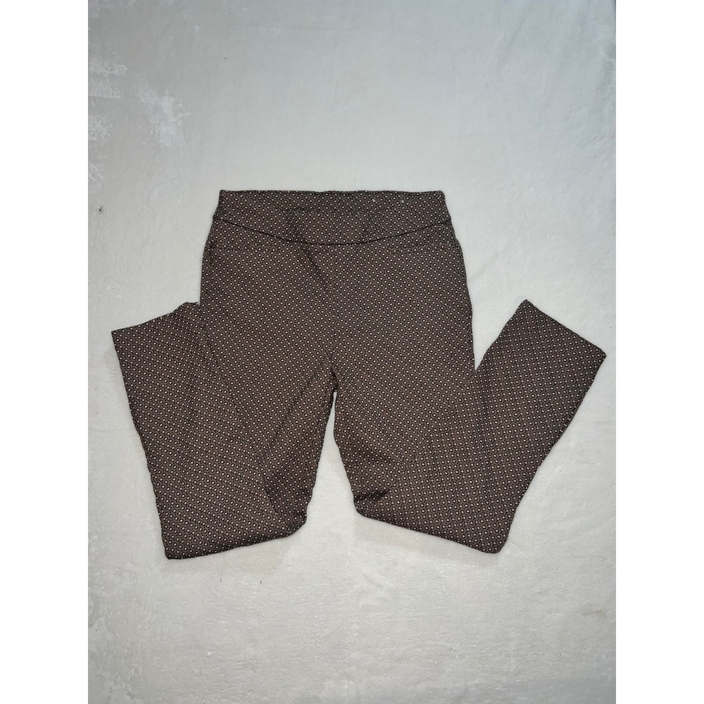 Chico's Design Geometric Print Straight Leg Cropped Pants‎ Size 0.5 R US 6